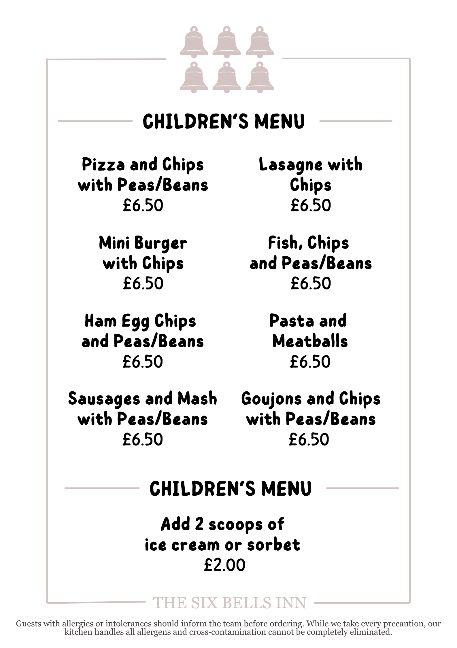 Children's Menu